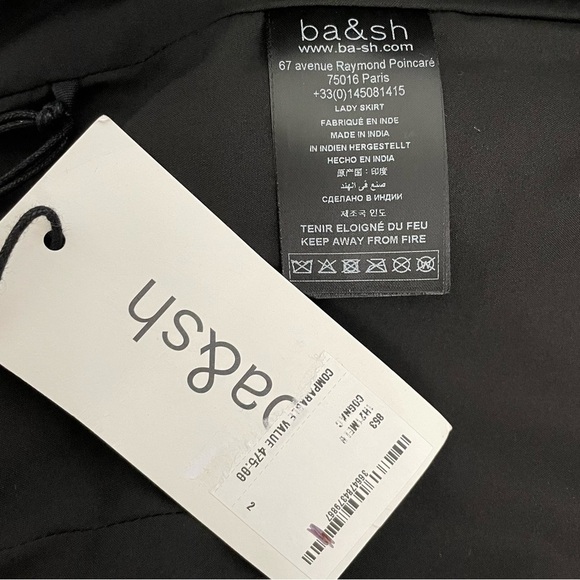 ba&sh Melba Lamb Leather Zip Up Mini Skirt - Picture 9 of 14